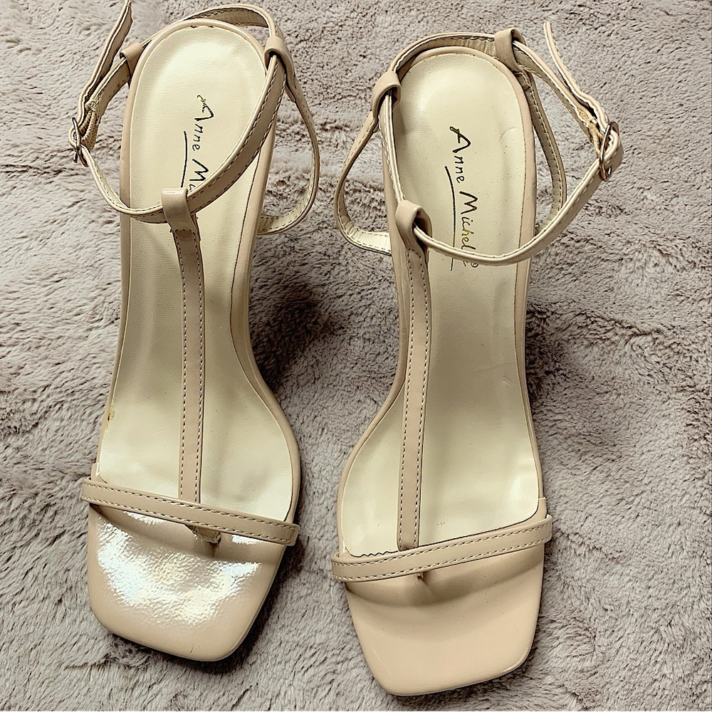 Anne Michelle tan heels. Size 8